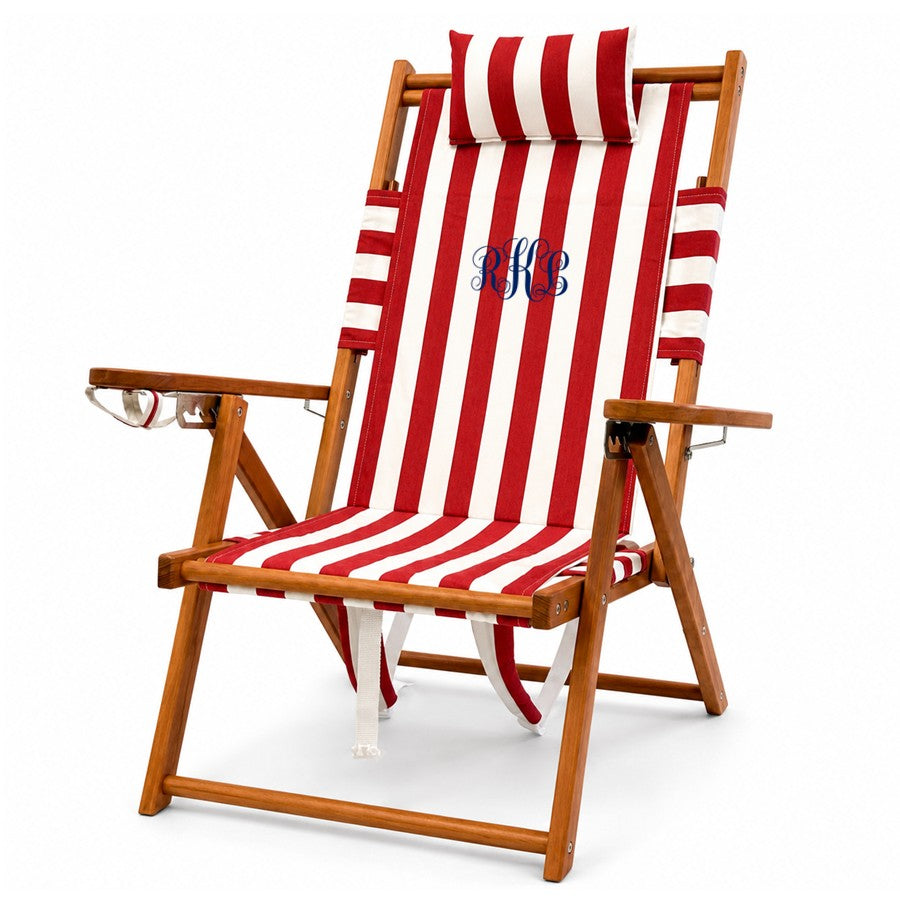 Great Island Backpack Chair- Red Cabana Stripe