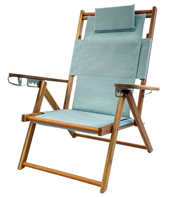 Nauset Recliner- Sunbrella Dupione Celeste Sea Foam