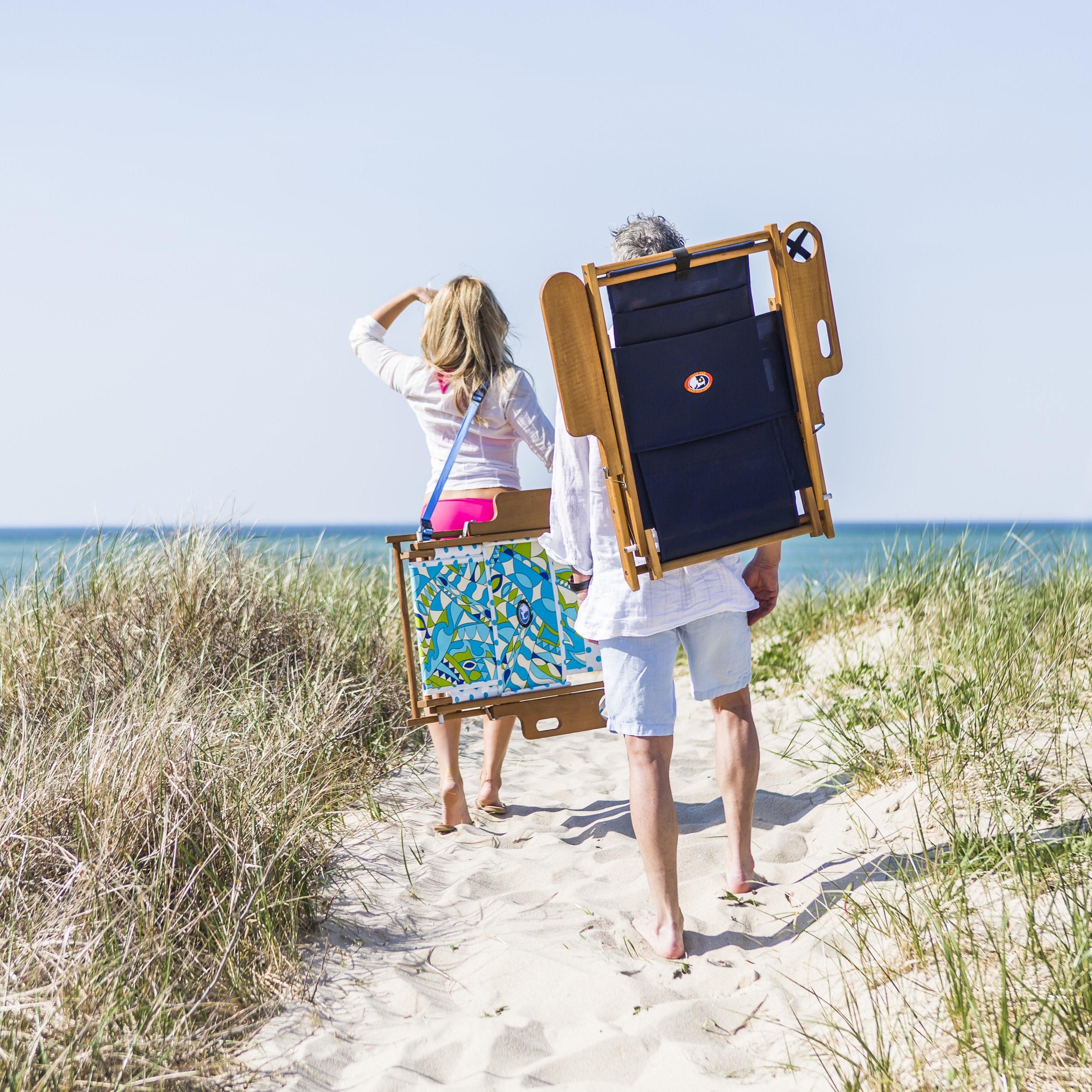 Great Island Backpack Chair- Navy Blue