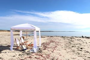 Premium Beach Cabana- Cloud White